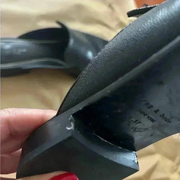 Rag & Bone Leather Black Mules Size 37 - Picture 5 of 8